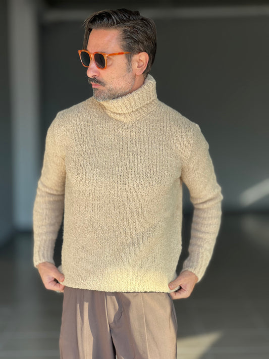 COLLO ALTO CAMMELLO LAVORAZIONE BOUCLE'