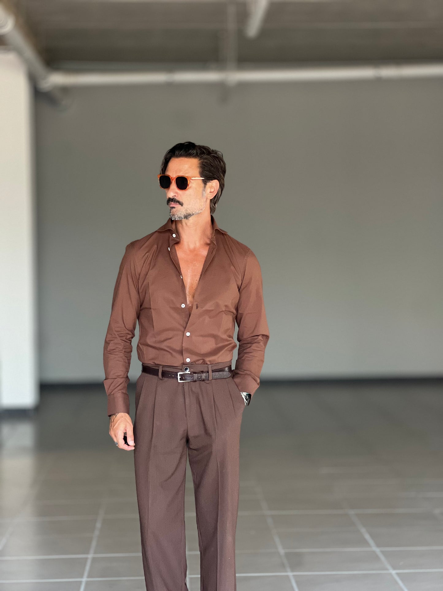 CAMICIA MORO MUSSOLA DI COTONE