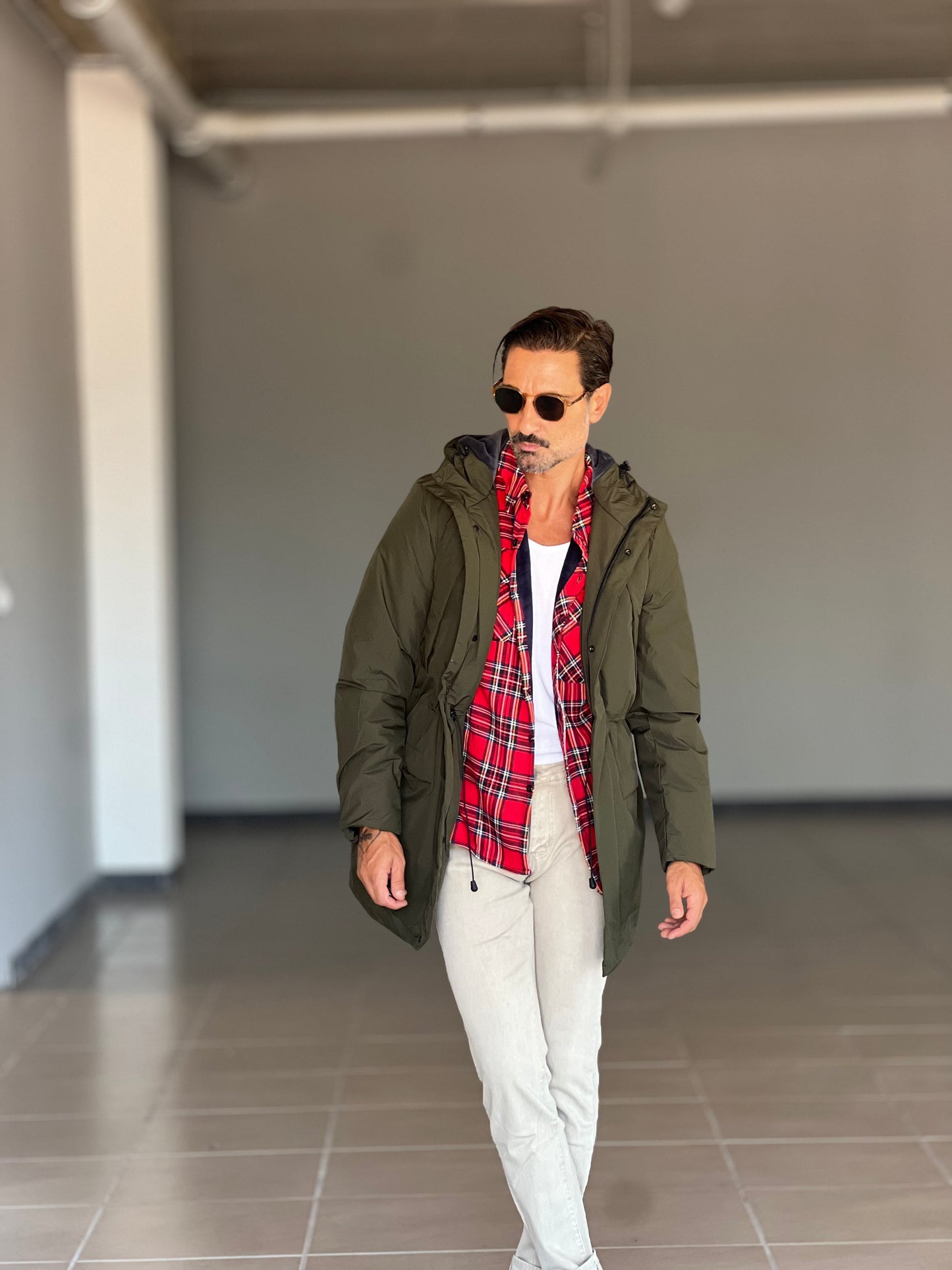 FILL JACKET QUADRO ROSSO FELPATA