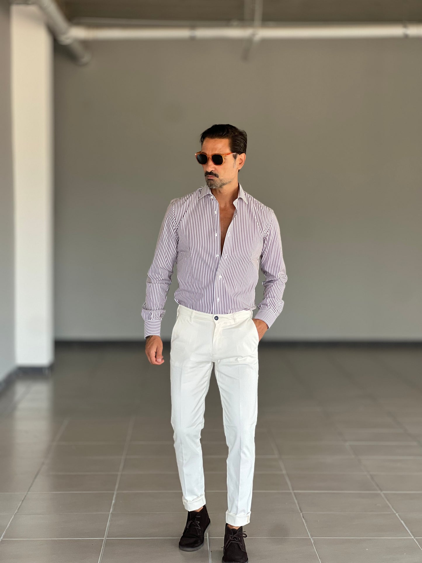 CAMICIA DEPOT BACCHETTA BIANCA E MORO