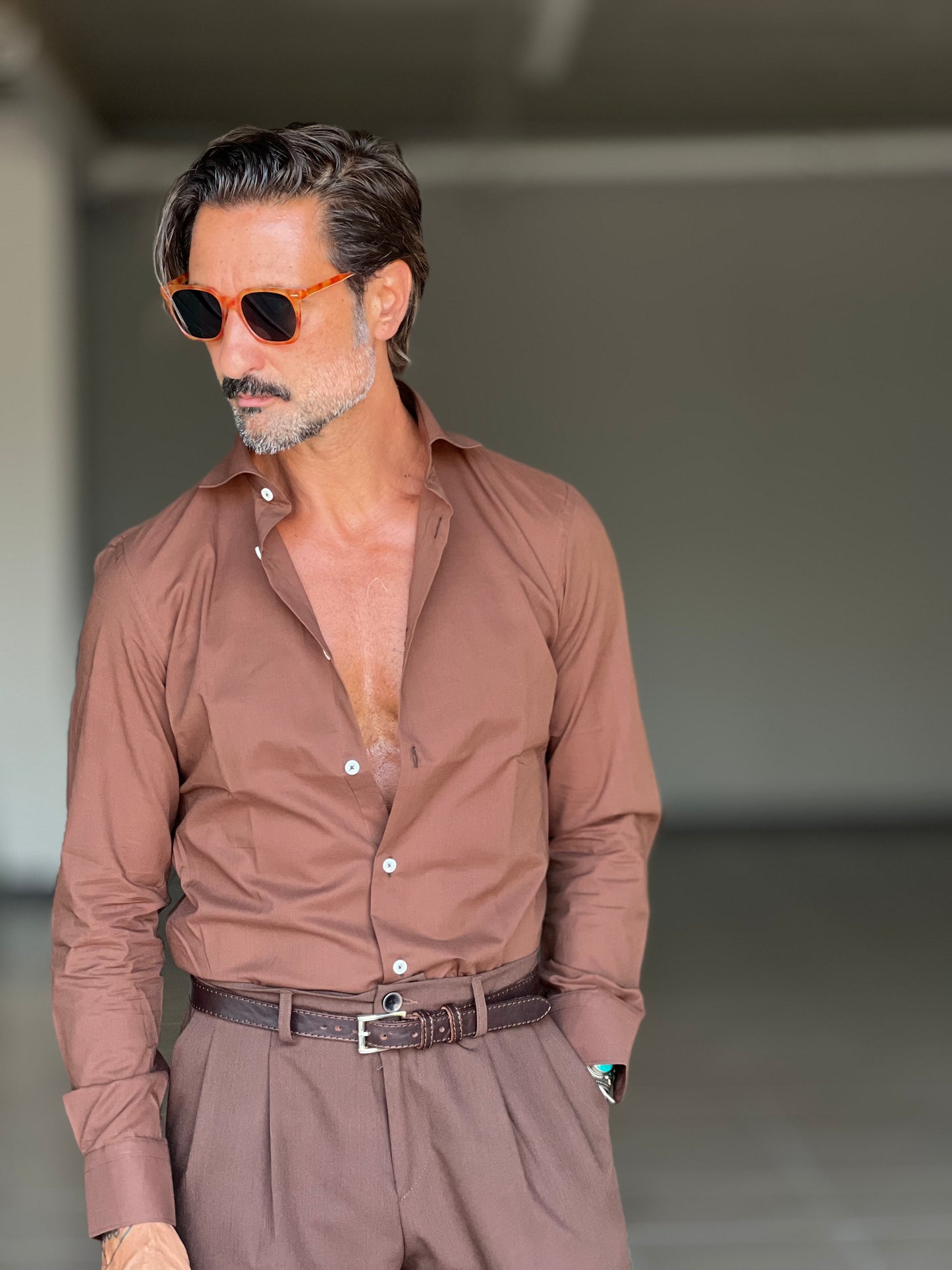 CAMICIA MORO MUSSOLA DI COTONE