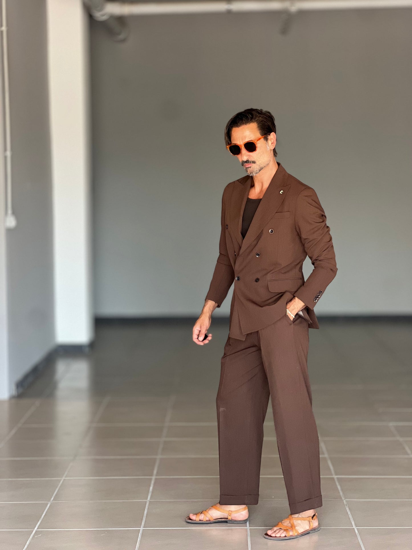ABITO MORO DOPPIOPETTO PANTALONE FONDO AMPIO