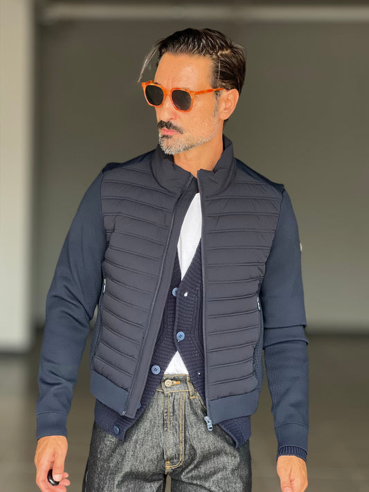 PIUMINO BLU MANICA IN MAGLIA BL11