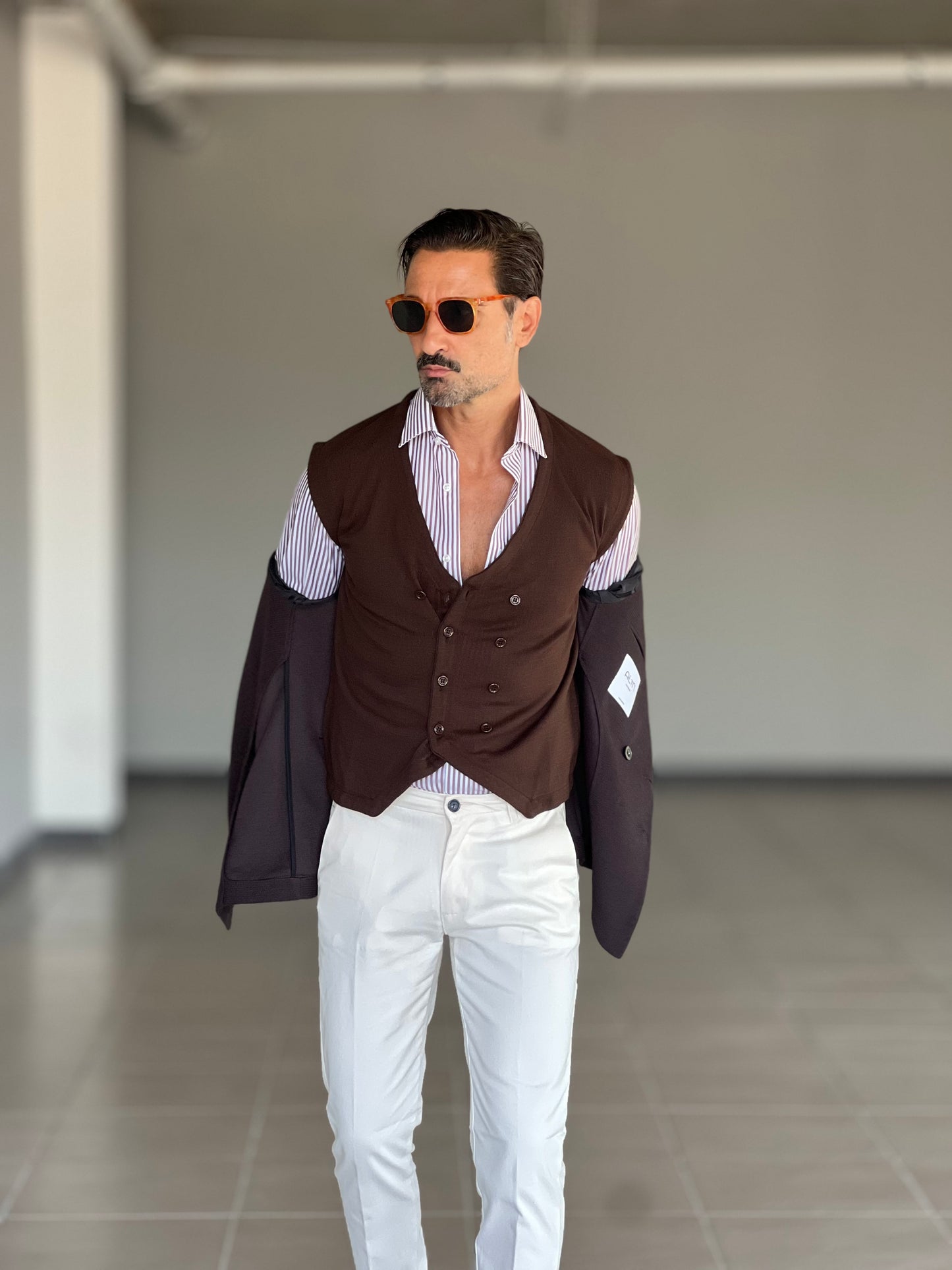 GILET MAGLIA MORO DOPPIOPETTO