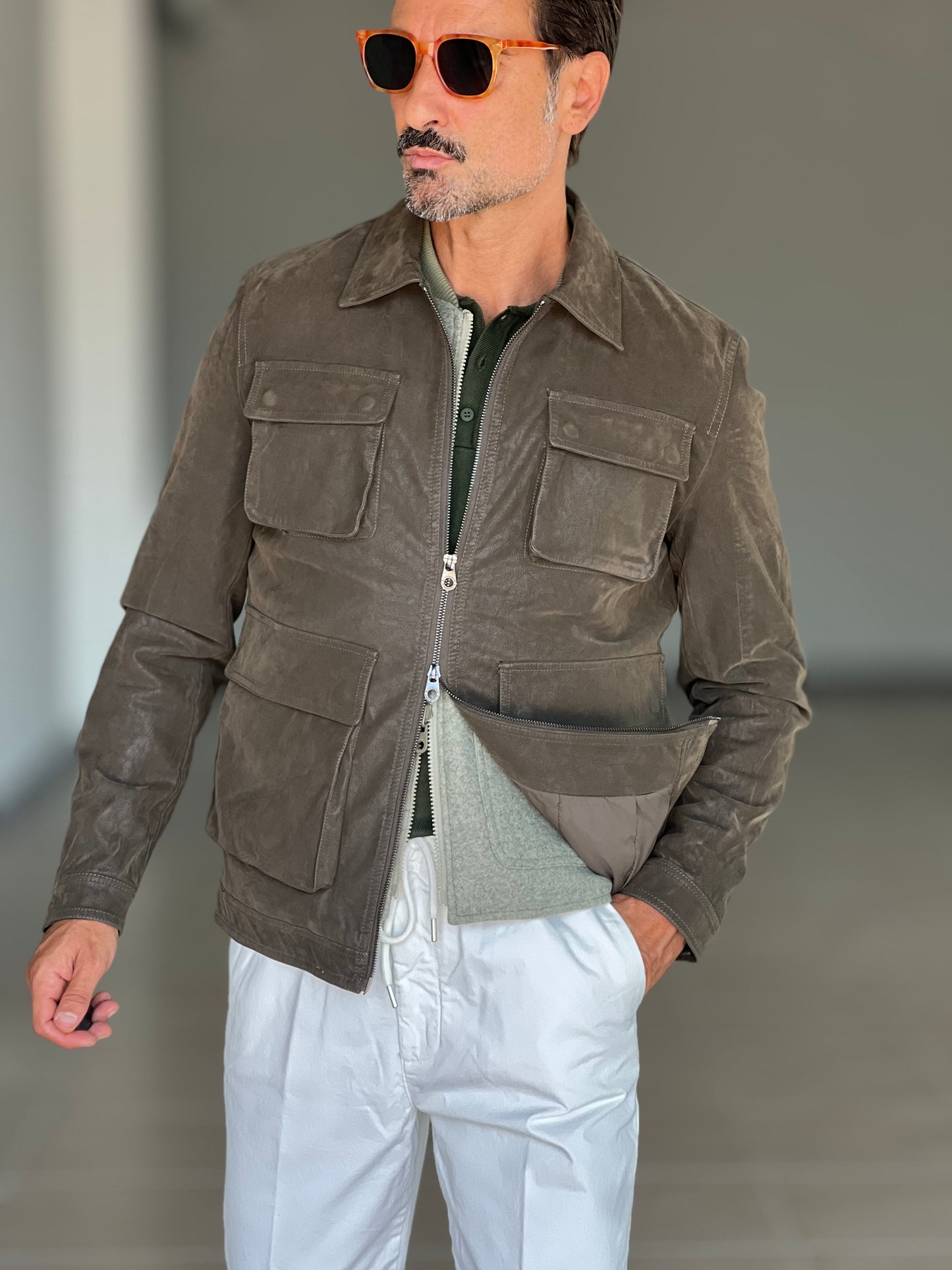 FILL JACKET ECOPELLE VERDE MULTITASCA