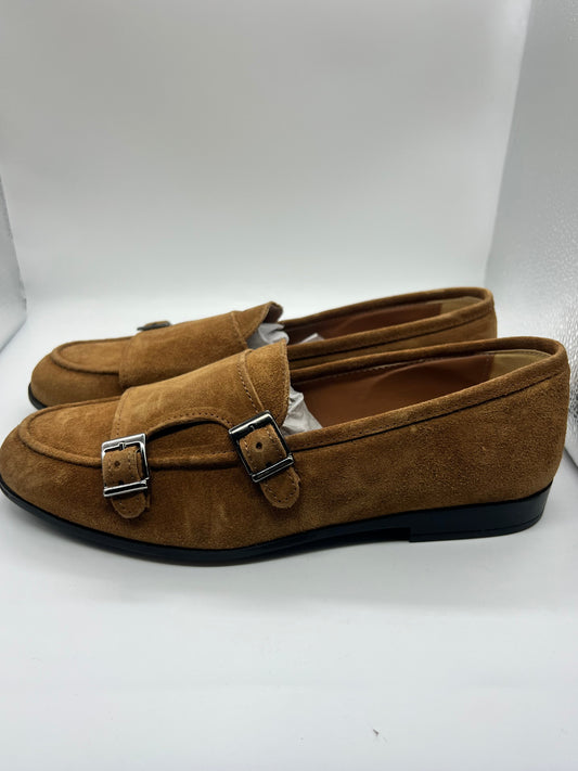 MOCASSINO CAMOSCIO CUOIO DOPPIAFIBBIA FONDO GOMMA