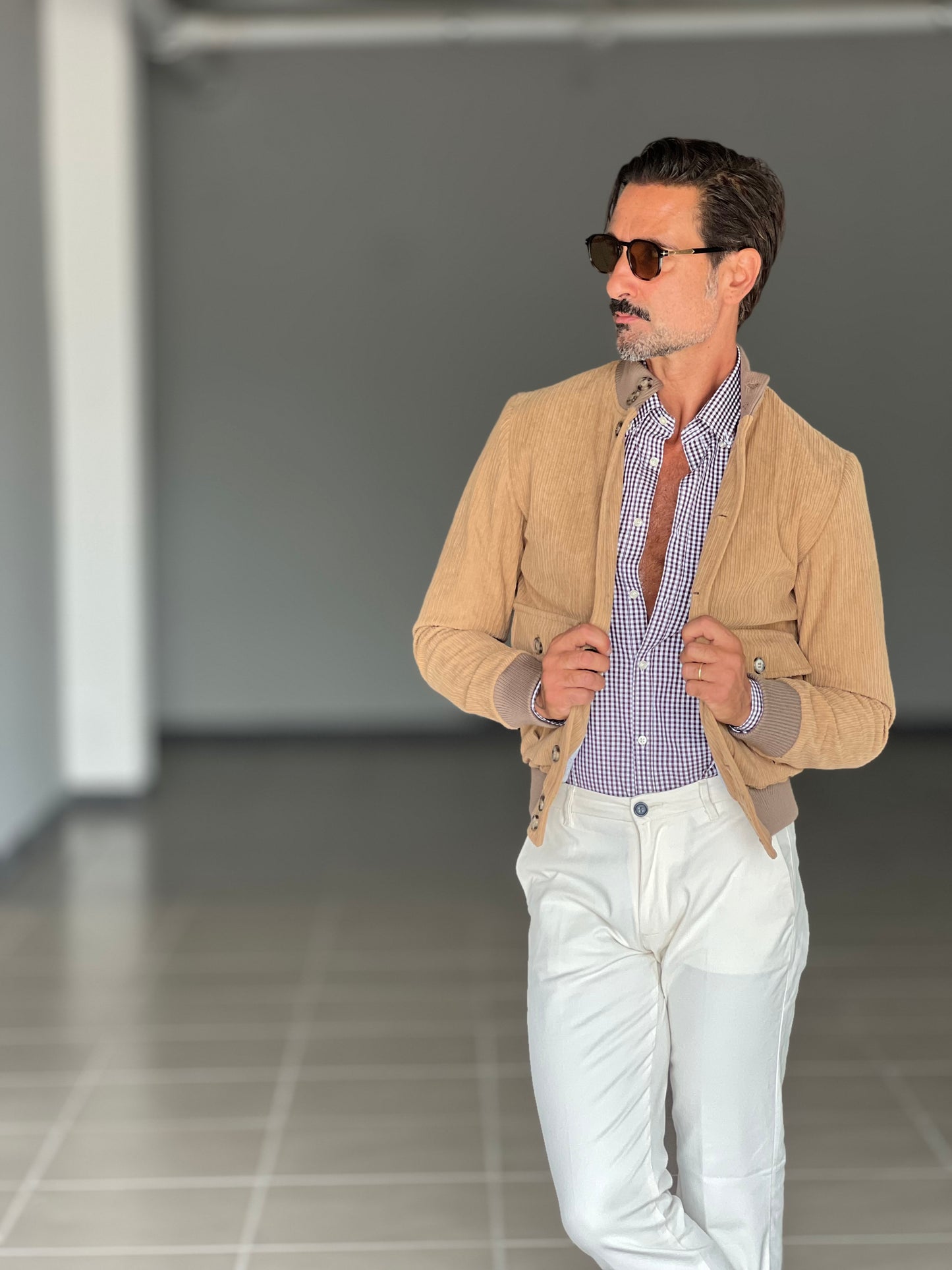 CAMICIA DEPOT QUADRETTO BIANCO E MORO