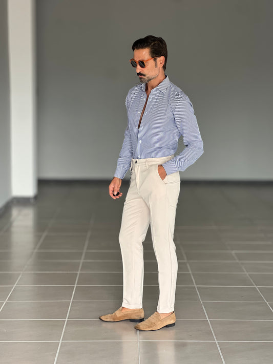 BLACK CHAIN VISCOSE TROUSERS