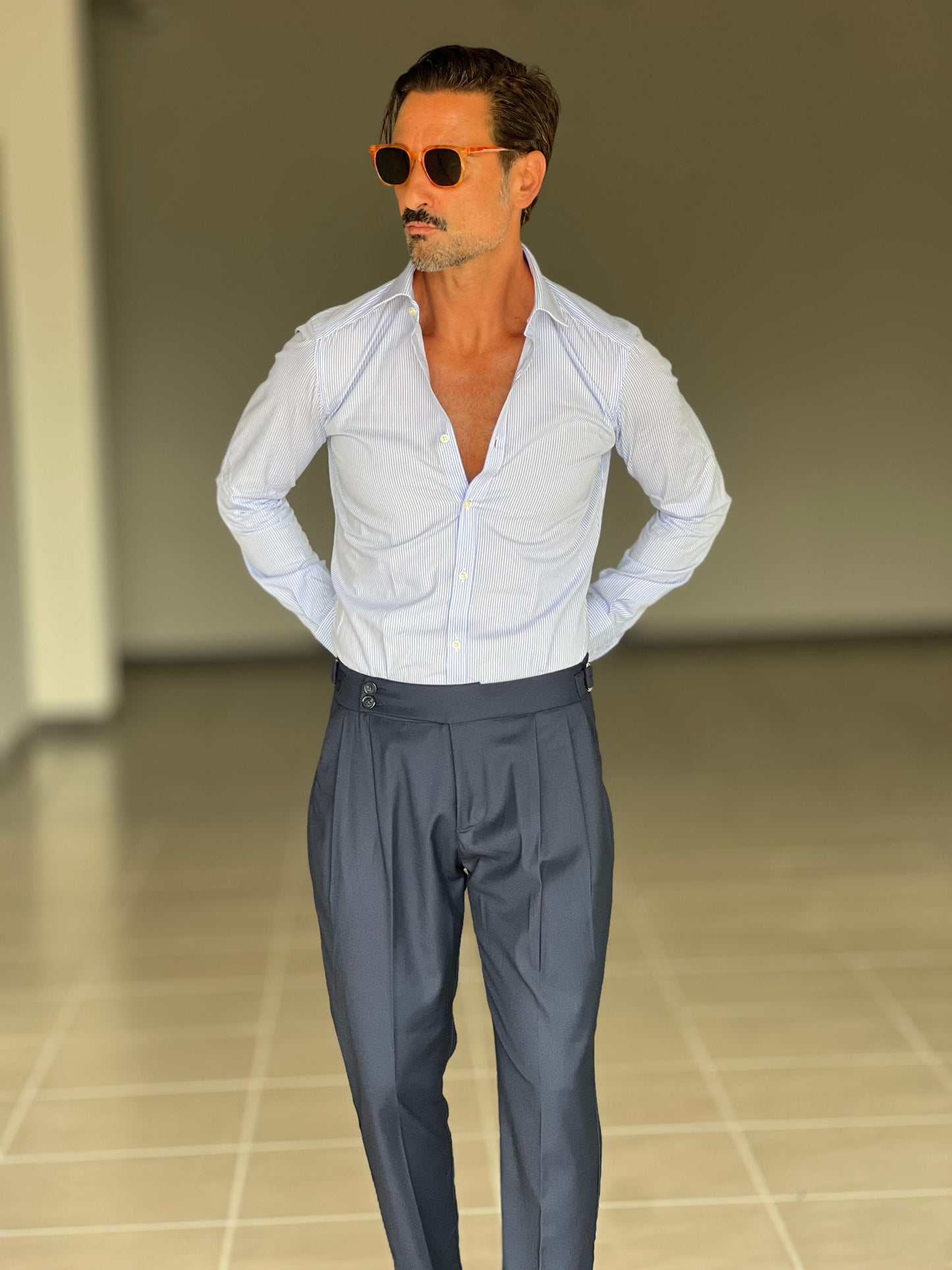 CAMICIA DEPOT BACCHETTA BIANCA E CELSTE FINA