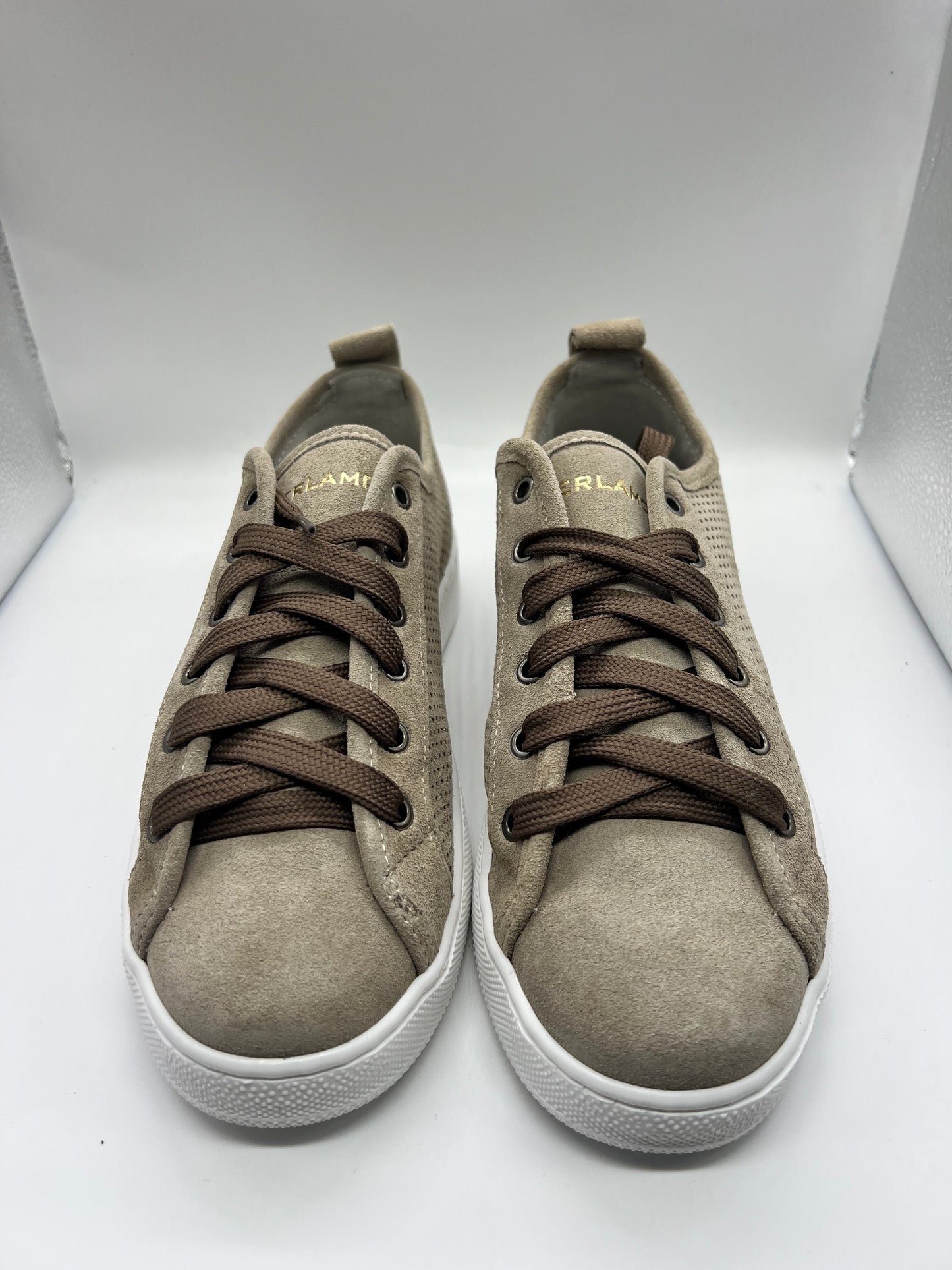 SNEAKER PELLE TORTORA TRAFORATA