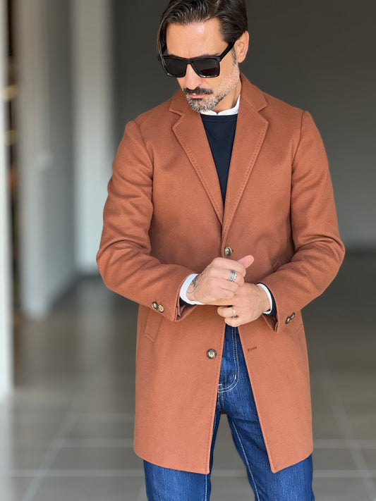 CAPPOTTO CARAMELLO MODELLO BARONETTO