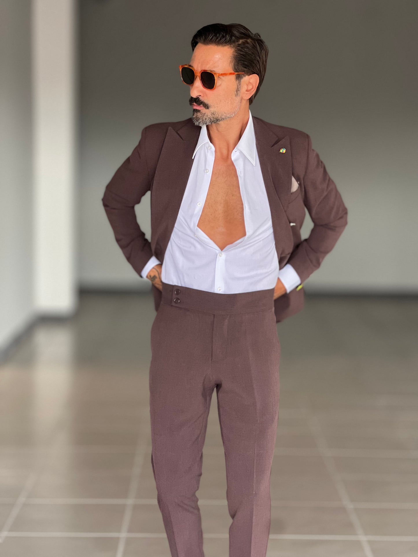 ABITO MORO DOPPIOPETTO BOTTONE METALLO VISCOSA E MISTI