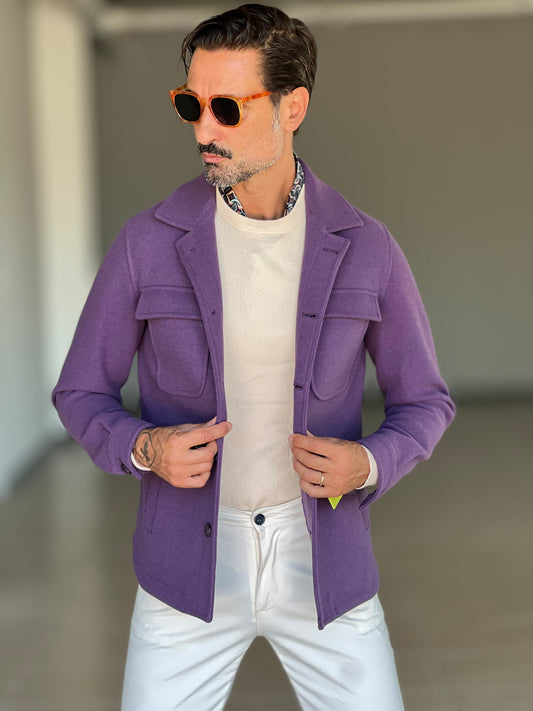 FILL JACKET PANNO MELANZANA