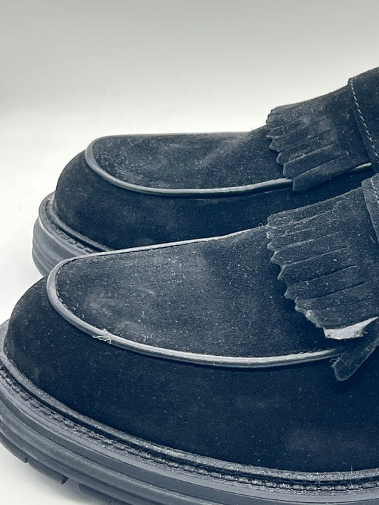 MOCASSINO CUOIO FRANGIA NERO