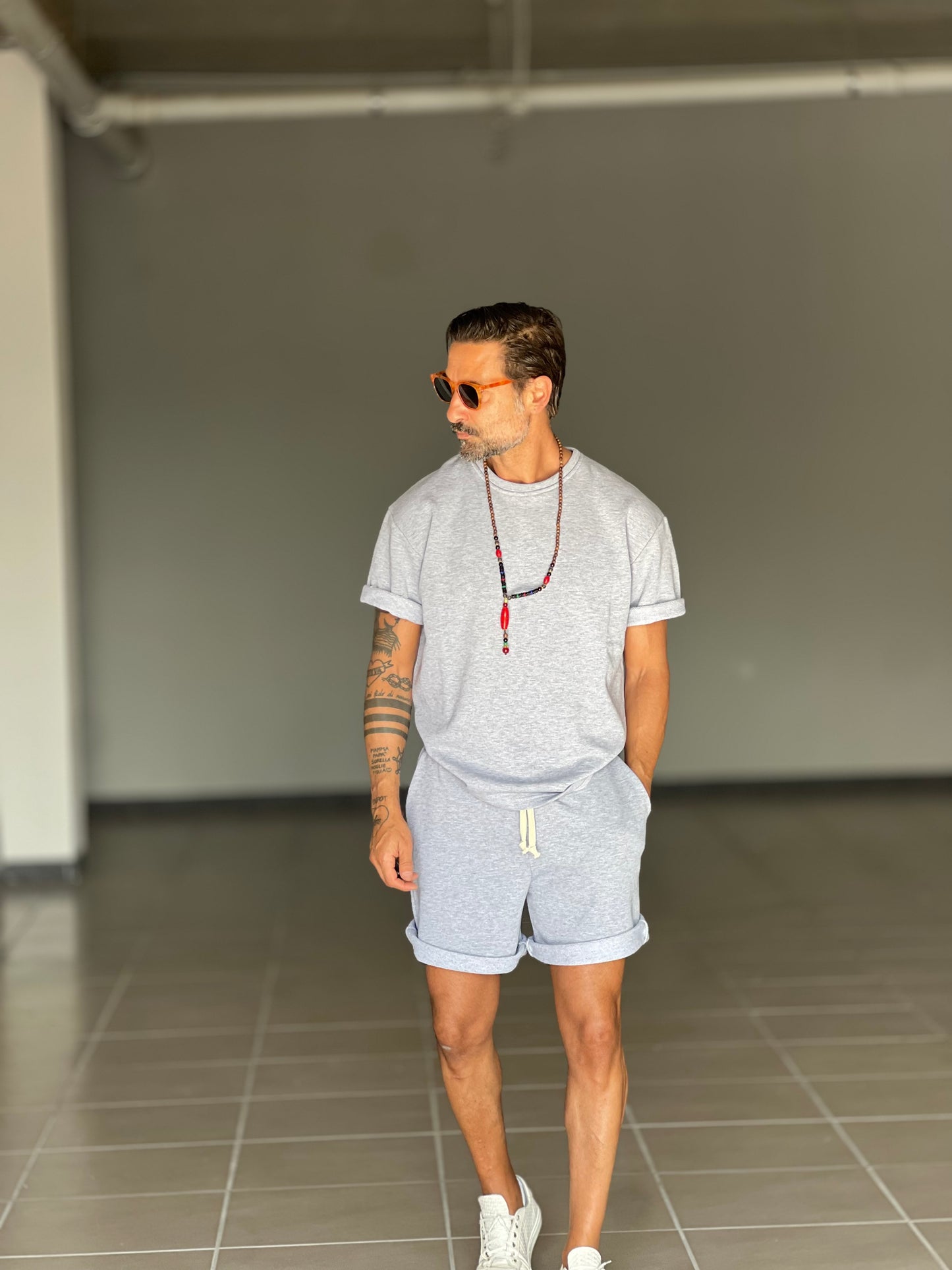 COORDINATO GRIGIO FELPA