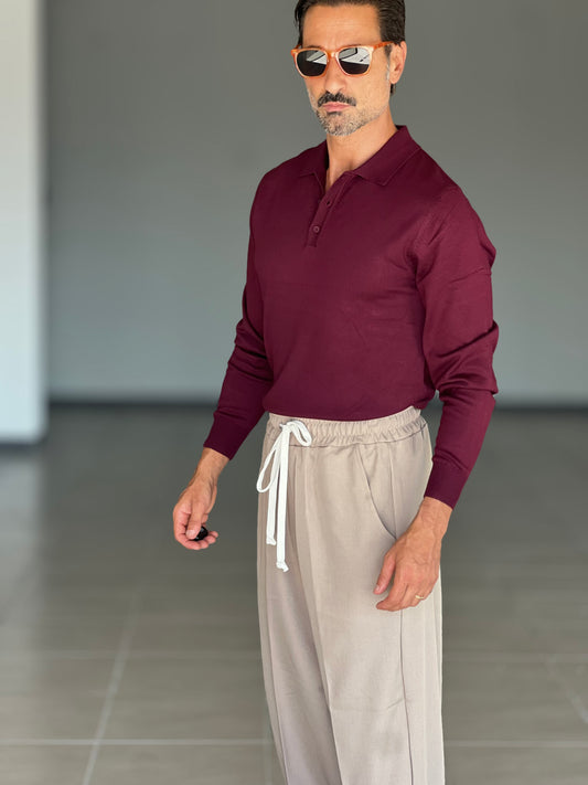 POLO PRUGNA RASATA VISCOSA E MISTI