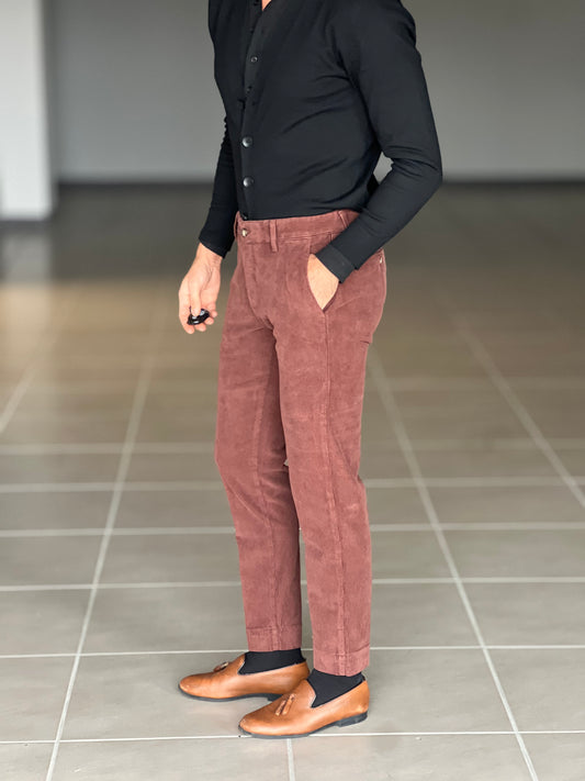 BLACK CHAIN VISCOSE TROUSERS