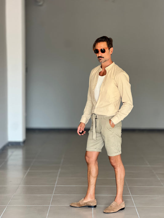 WHITE VISCOSE TROUSERS WITH REGULAR BOTTOM