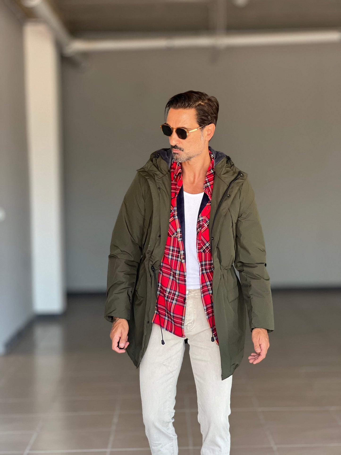FILL JACKET QUADRO ROSSO FELPATA