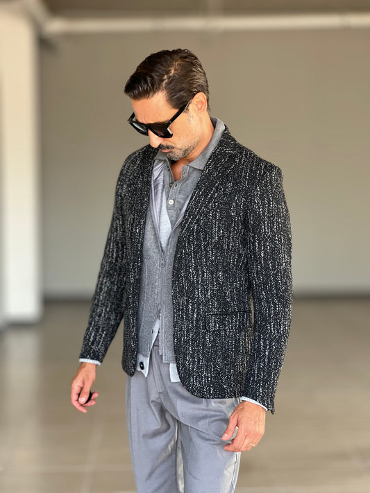 GIACCA MICROFANTASIA NERA XAGON