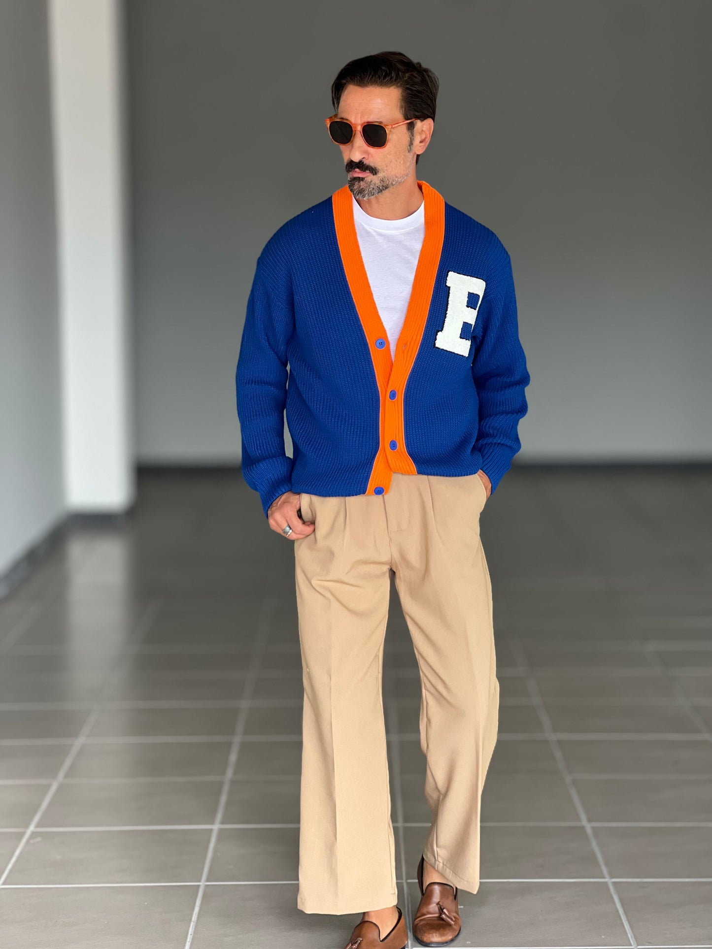 PANTALONE FONDO AMPIO CAMMELLO GAMBA A PALAZZO