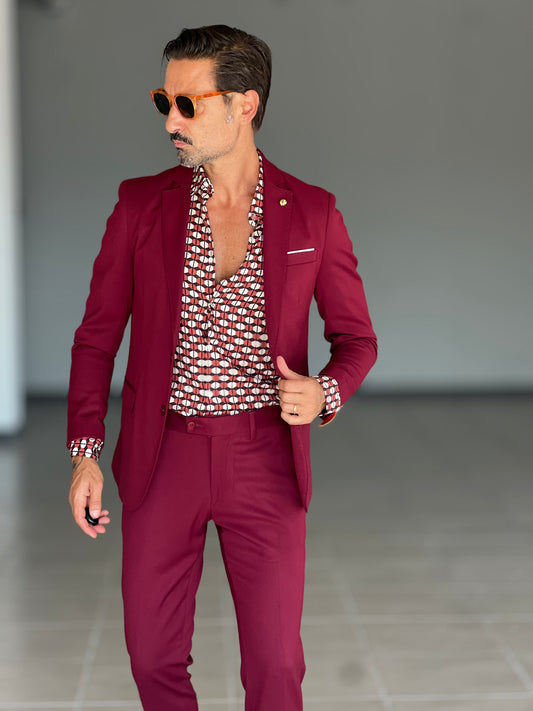 ABITO PRUGNA MONOPETTO VISCOSA