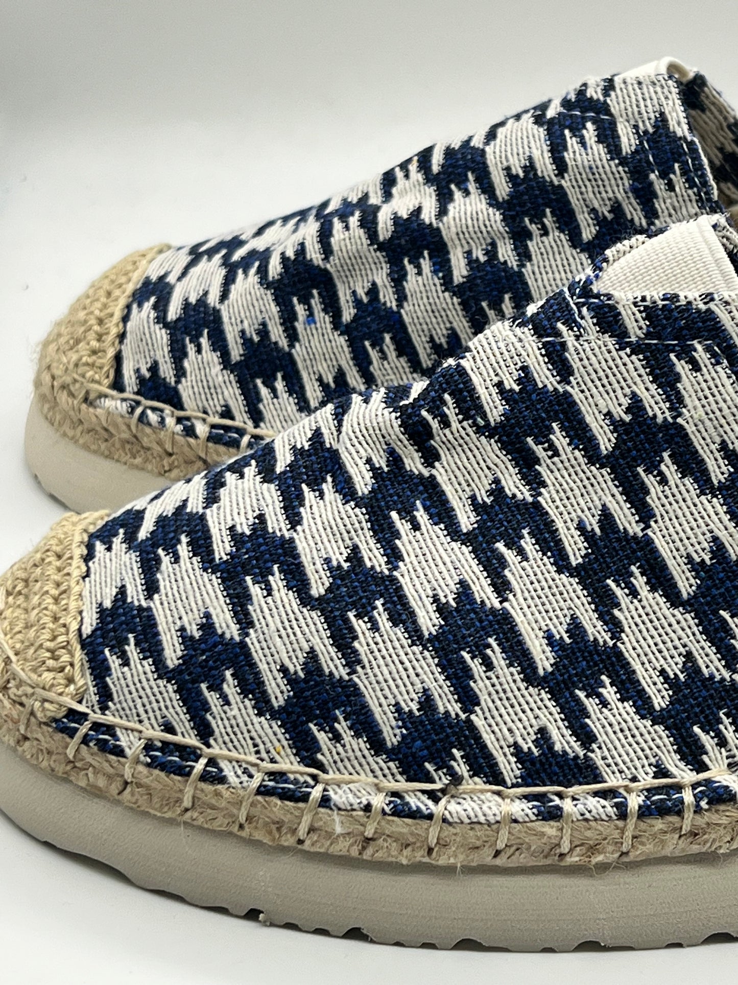 ESPADRILLAS PIEVDE POULE BLU STAMPA M FONDO PAGLIA E GOMMA