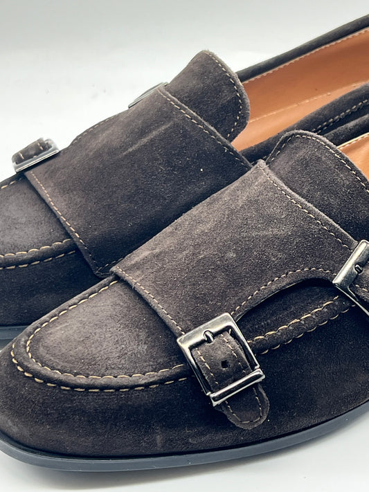 MOCASSINO CAMOSCIO MORO DOPPIAFIBBIA FONDO GOMMA