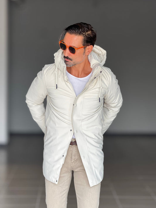 PARKA BL11 PANNA TESSUTO TECNICO