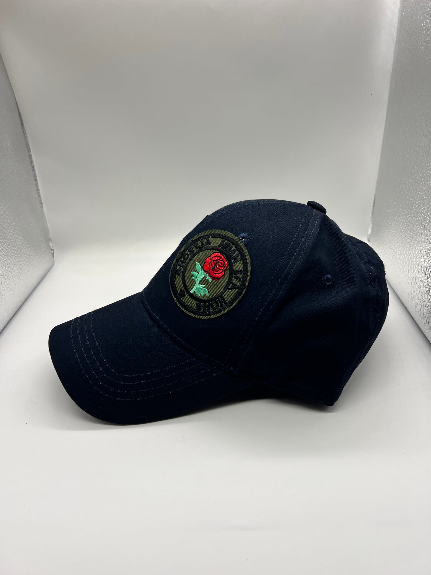 CAPPELLO BLU COTONE PATCH