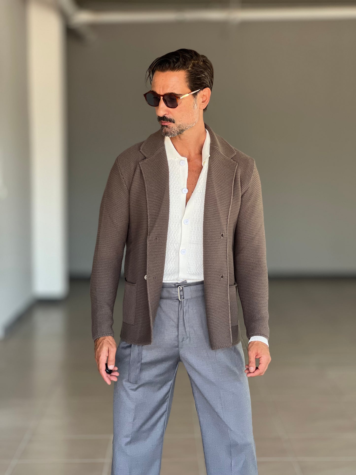 CARDIGAN MORO GIACCA DOPPIOPETTO NIDO D'APE