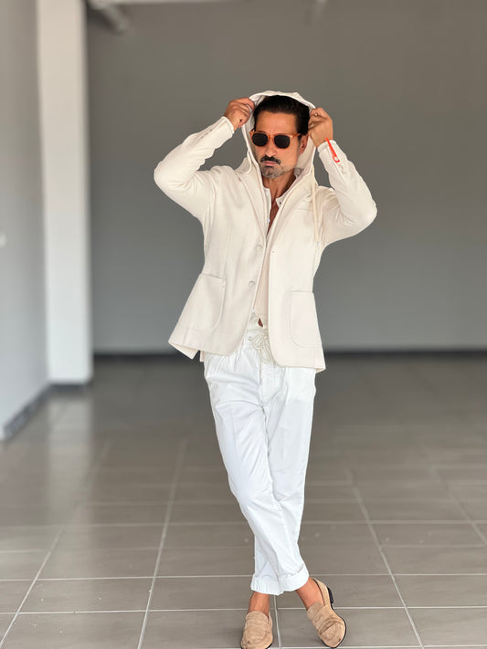 GIACCA PANNO BURRO INTERNO FELPA ESTRIBILE