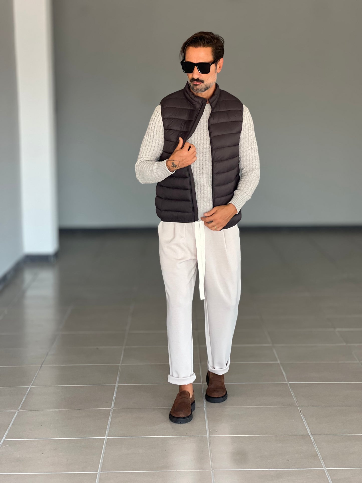 GILET PIUMINO GRIGIO PIOMBO