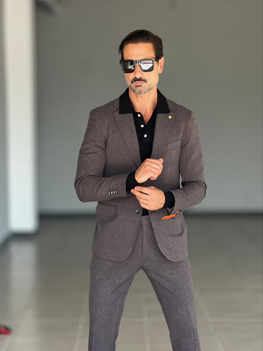 ABITO MORO FIAMMATO MONOPETTO VISCOSA E MISTI