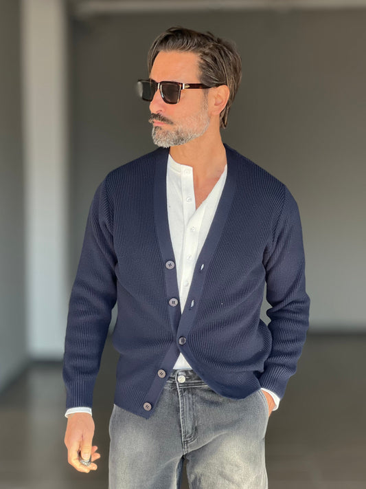 BEIGE COTTON OPEN CARDIGAN