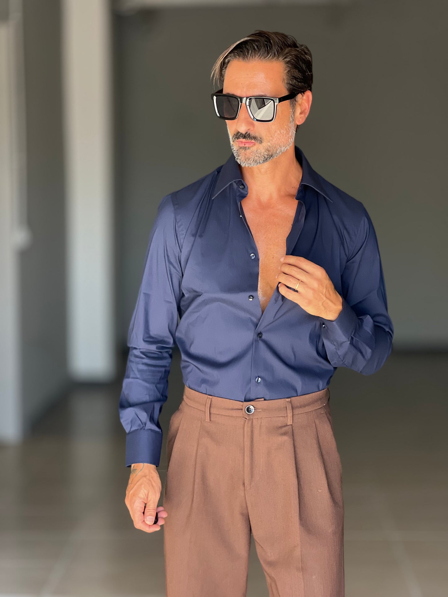 CAMICIA DEPOT BLU DOPPIO RITORTO