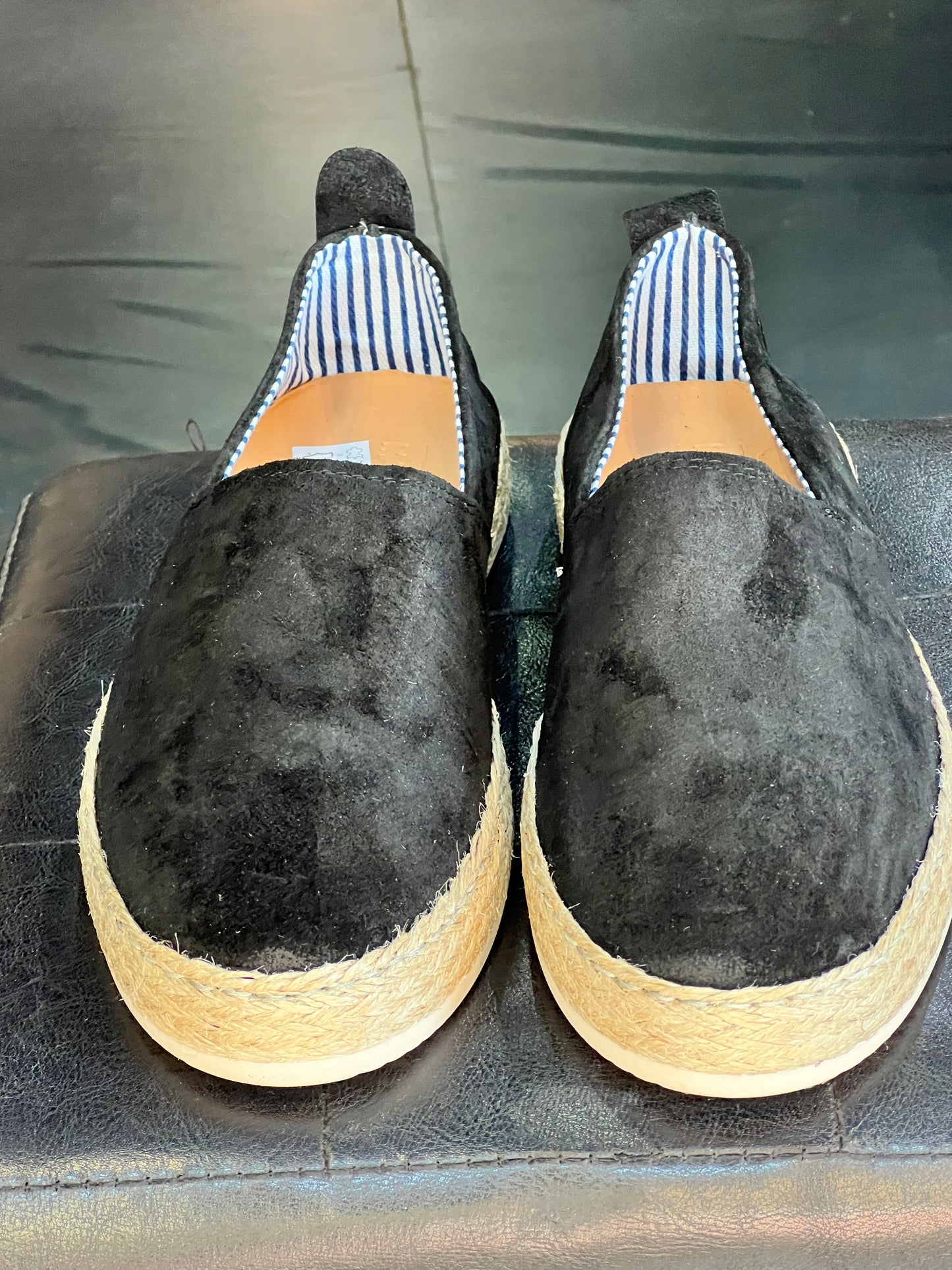 DOUBLE BUCKLE BLACK SUEDE LOAFERS