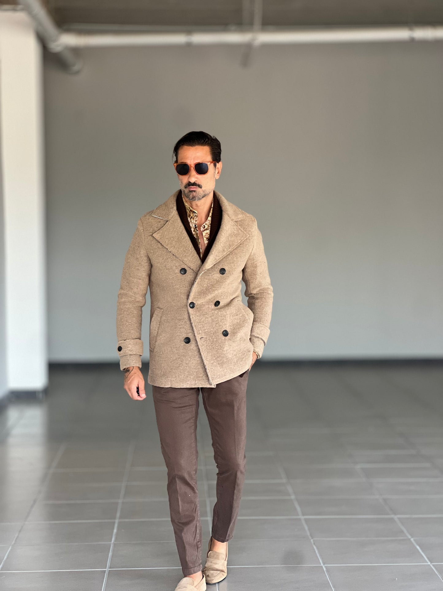 PANTALONE MORO GABARDINE DI COTONE