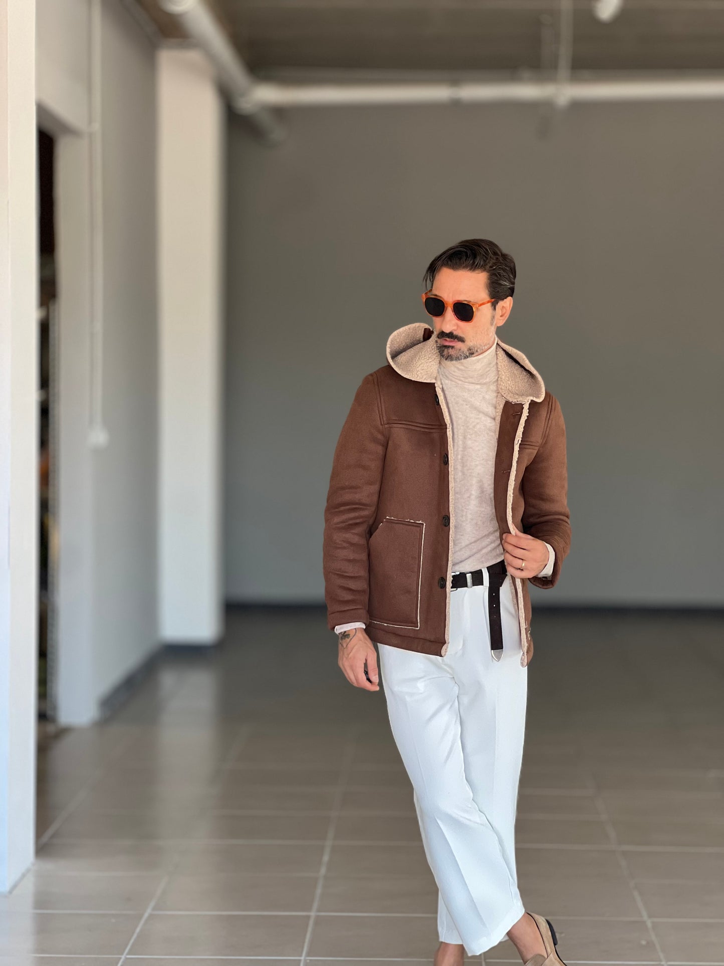 ECOMONTONE MORO CAPPUCCIO CONTRASTO BEIGE ALTATENSIONE