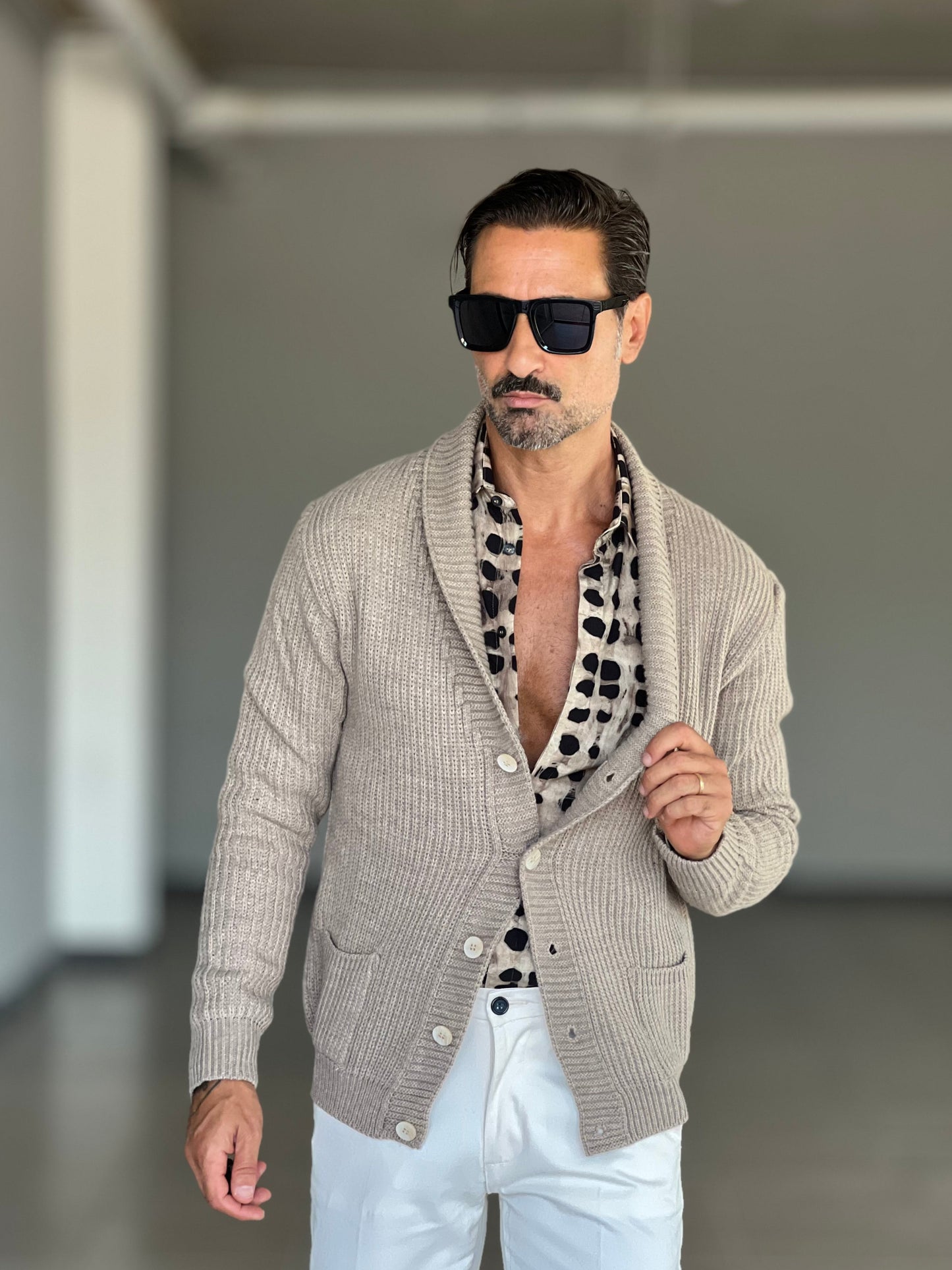 CARDIGAN SCIALLATO CAMMELLO BL11