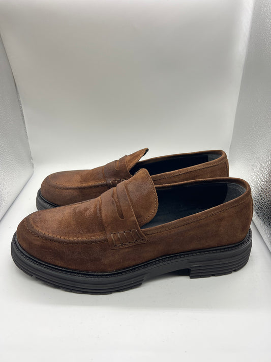 MOCASSINO CUOIO INVECCHIATO FONDO GOMMA