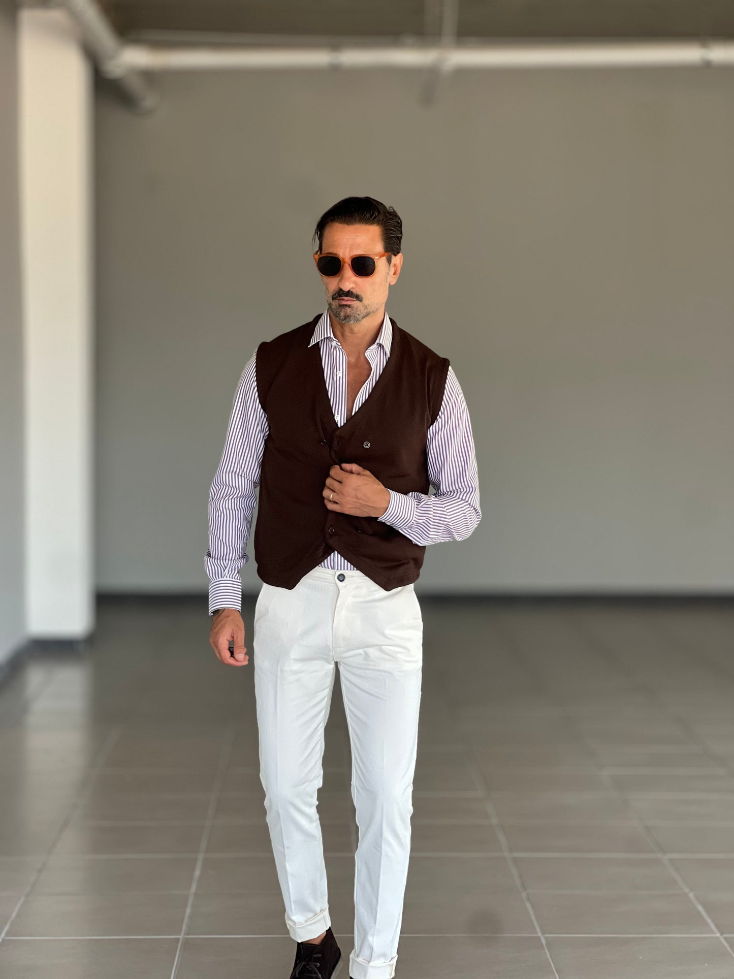 GILET MAGLIA MORO DOPPIOPETTO