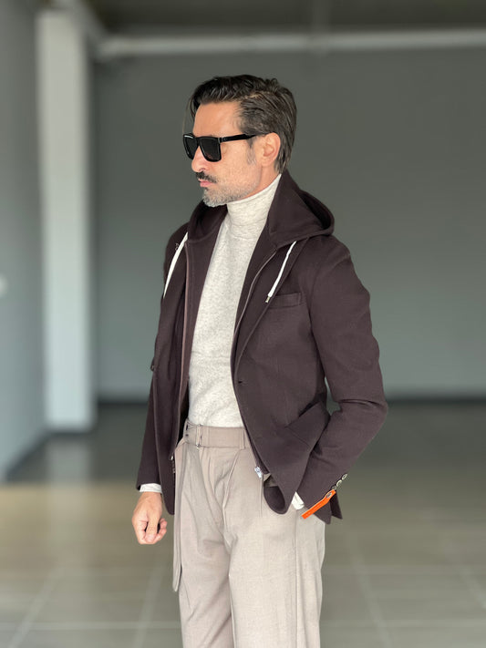 GIACCA PANNO MORO INTERNO FELPA ESTRIBILE