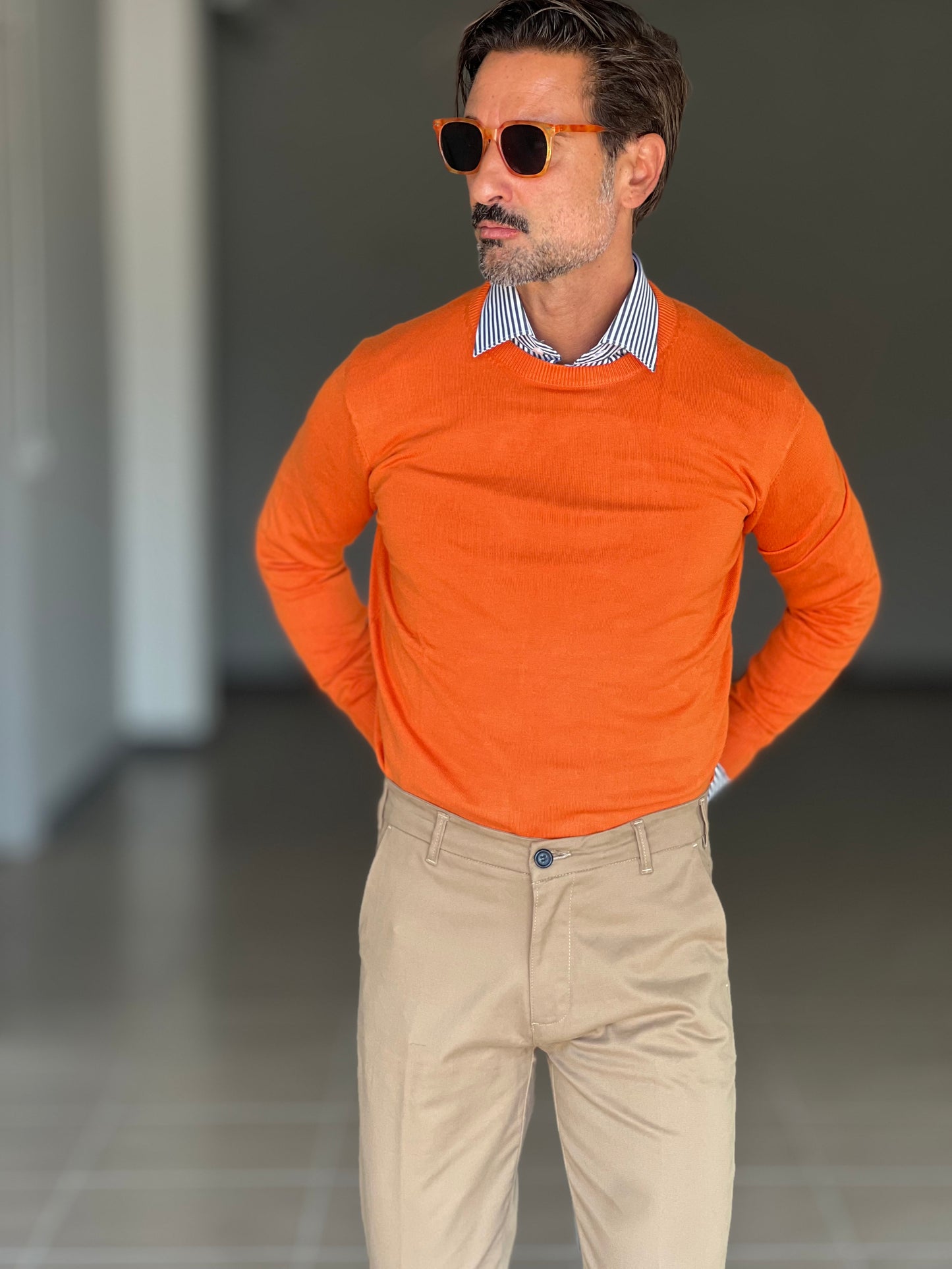 CAMICIA DEPOT BACCHETTA BIANCA E BLU MEDIA