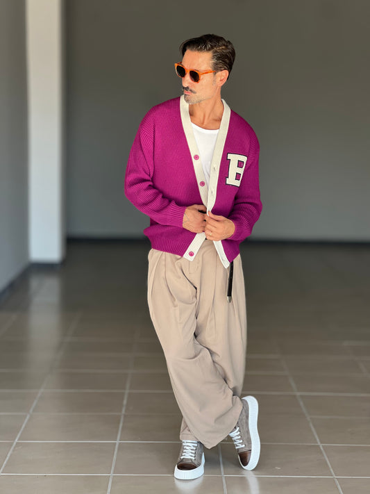 CARDIGAN PRUGNA DERBY RICAMO B