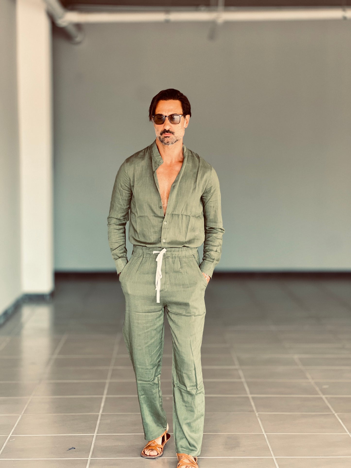 PANTALACCIO LINO VERDE