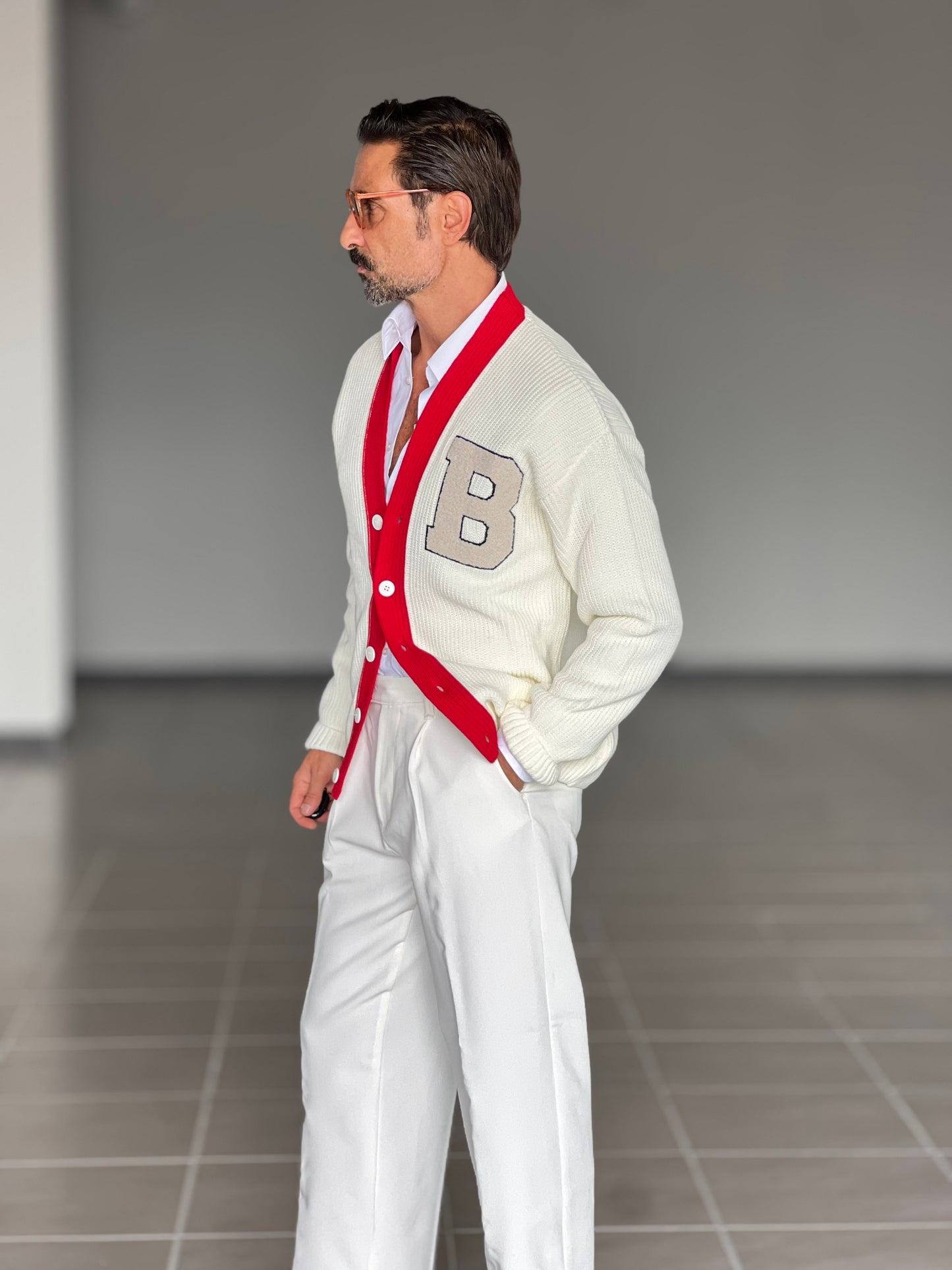 CARDIGAN PANNA DERBY RICAMO B