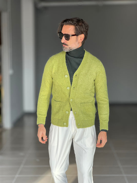 BEIGE COTTON OPEN CARDIGAN