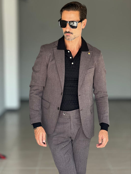 ABITO MORO FIAMMATO MONOPETTO VISCOSA E MISTI