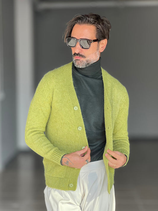 BEIGE COTTON OPEN CARDIGAN